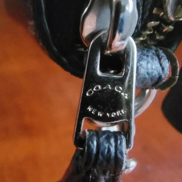 Coach F53937 Double Zip Wallet Signature Coated Canvas Black Brown - Picture 8 of 16